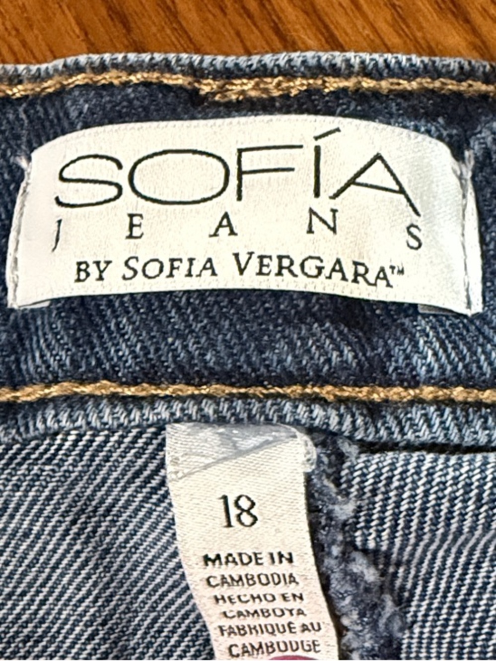 sofia by sofia vergara Dark Blue Distressed Boot Cut Jeans - Picture 2 of 4